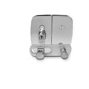 Porta Cadeado P/ Porta de Vidro Zincado Grande - 11223 Dovale