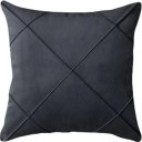 Ver imagem 1 de Capa de Almofada Suede Aveludada Drapeada 45x45cm Grafite