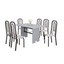 Ver imagem 2 de Conjunto Sala de Jantar com 6 Cadeiras Lara Preto/Arabesco