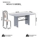 Ver imagem 3 de Conjunto Sala de Jantar com 6 Cadeiras Lara Preto/Arabesco