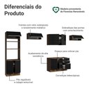 Ver imagem 4 de Armário de Cozinha Completa 350 x 60 cm Rustic/Preto Lux Madesa 02