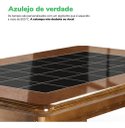 Ver imagem 2 de Mesa de Jantar Retangular 125x80cm Madeira Maciça 6 Lugares Sala Cozinha - Azulejo Preto - Natural