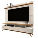 Ver imagem 2 de Rack com Painel para Tv até 72 Polegadas Vivare Wood New 3 Gavetas Off White/nature - Giga Móveis