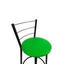 Ver imagem 3 de Kit 4 Banquetas Alta Preta Cozinha Gourmet Americana Balcão:verde