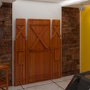 Ver imagem 4 de Conjunto Dobrável de Parede Para Churrasco 2,5m 2 Bancos Madeira Maciça Eucalipto