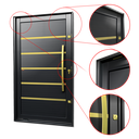 Ver imagem 3 de Porta Pivotante Alumínio Lambril Premium c/Pux.D.Elite Preto Gold 216x150 Brimak