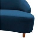Ver mais imagens de Namoradeira Sofá Feijão Cancún 150cm Orgânica Bouclé Azul Marinho