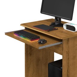 Mesa de Computador Prática 1 Gaveta - Ej Móveis:marrom - 4