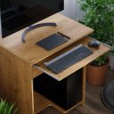 Ver imagem 1 de Mesa de Computador Prática 1 Gaveta - Ej Móveis:marrom