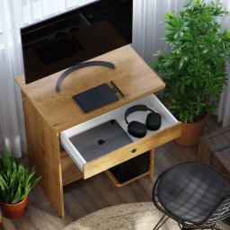 Mesa de Computador Prática 1 Gaveta - Ej Móveis:marrom - 6
