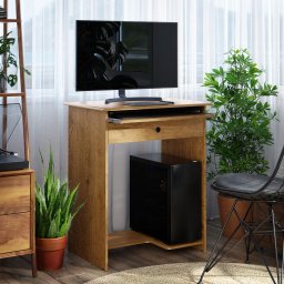 Mesa de Computador Prática 1 Gaveta - Ej Móveis:marrom - 3