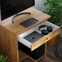 Ver imagem 2 de Mesa de Computador Prática 1 Gaveta - Ej Móveis:marrom