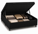 Ver imagem 1 de Base Box Baú Casal 138x188 Suede Preto
