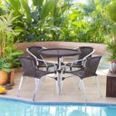 Ver imagem 5 de 4 Cadeiras e Mesa com Tampo Varanda Piscina Jardim Tabaco