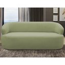 Ver imagem 2 de Sofá 3 Lugares Orgânico Sala de Estar Living 170cm Carmen F04 Bouclê Verde Oliva - Lyam Decor