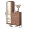 Cômoda 4 Gavetas 1 Porta com Espelho Doha Jatobá - 4