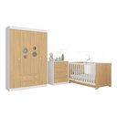 Ver imagem 2 de Quarto de Bebê Completo com Berço Americano 3 em 1 Pirulito Multimóveis Mp4617 Branco/madeirado
