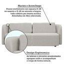 Ver imagem 5 de Sofá Living Orgânico Curvo 3 Lugares 200cm Castries Yescasa