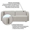 Ver imagem 5 de Sofá Living Orgânico Curvo 3 Lugares 200cm Castries Yescasa