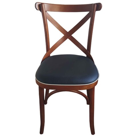 Cadeira Madeira P/ Sala Jantar Bistrô Gourmet Luxo Estofada