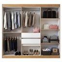 Ver imagem 2 de Guarda Roupa Casal 7 Portas 2 Gavetas Berna Cinamomo/Off White