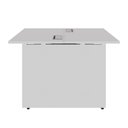 Ver imagem 6 de Plataforma de Trabalho para Escritório Pé Painel Moderno MDF MDP 90cm Cinza F5 Office