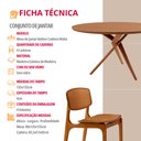 Ver imagem 6 de Sala de Jantar Mesa Ballare 135cm Tampo Laminado Redondo com 4 Cadeiras Malta