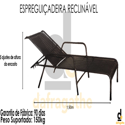 Espreguiçadeira Reclinável - Marrom Tabaco - 2