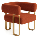 Ver imagem 6 de Kit 02 Poltrona Cadeira Decorativa Sala Clinica Versátil Loy:bouclé Terra Cota