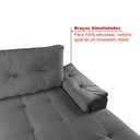 Ver imagem 6 de Sofá Viena 3 Lugares com Chaise e Canto Suede Cinza 380 Premium Plus Império
