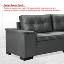 Ver mais imagens de Sofá Viena 3 Lugares com Chaise e Canto Suede Cinza 380 Premium Plus Império