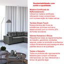 Ver imagem 4 de Sofá Viena 3 Lugares com Chaise e Canto Suede Cinza 380 Premium Plus Império