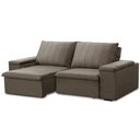 Ver imagem 2 de Sofá 3 Lugares Retrátil Reclinável para Sala 205cm Malfati F04 Veludo Marrom Claro - Lyam Decor