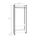 Ver imagem 3 de Estante Closet Arara c/03 Prateleiras Dynamica 80 cm Est.Preta