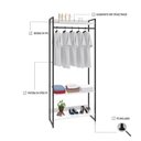 Ver imagem 4 de Estante Closet Arara c/03 Prateleiras Dynamica 80 cm Est.Preta
