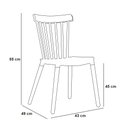 Ver imagem 5 de Cadeira Sala de Jantar Pé Palito Madeira Kit 3 Tóquio Branco R02 - D'Rossi
