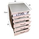 Ver imagem 2 de C/ 5 Gavetas - Mesinha Móvel com Rodinhas - Cor Rosa