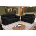 Ver imagem 1 de Conjunto Sofá Windsor Velut Preto 3 e 2 Lugares 2,04m e 1,59m - King House