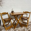 Ver imagem 3 de Conjunto Dobrável 70x70 Mesa com 2 Cadeiras Paraná Cor:mel