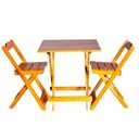 Ver imagem 5 de Conjunto Dobrável 70x70 Mesa com 2 Cadeiras Paraná Cor:mel