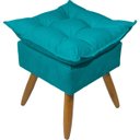 Ver imagem 6 de Kit 2 Poltronas Decorativa e Puff para Sala Recepção Manicure Consultório Quarto Alice Tecido Suede