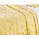 Ver imagem 2 de Kit Cobre Leito Casal 03 Peças Bordado Percal Amarelo