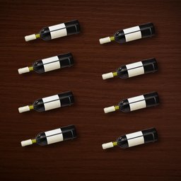 Kit 10 Un Adega Parede p Garrafa Vinho Aço Preto Industrial - 7