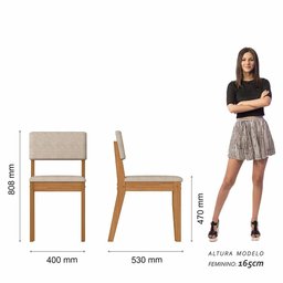 Conjunto de Mesa com 2 Cadeiras Arkansas Cinamomo/bege - M. Arapongas Cinamomo/bege 03 - 7