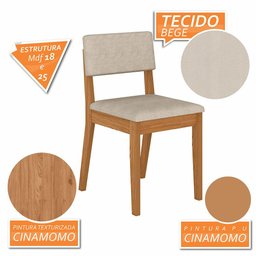 Conjunto de Mesa com 2 Cadeiras Arkansas Cinamomo/bege - M. Arapongas Cinamomo/bege 03 - 6