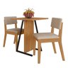 Conjunto de Mesa com 2 Cadeiras Arkansas Cinamomo/bege - M. Arapongas Cinamomo/bege 03 - 2