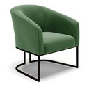 Ver imagem 3 de Cadeira Sala de Jantar Base Industrial Preto Kit 2 Stella Suede D03 - D'Rossi Cor Verde