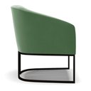 Ver imagem 2 de Cadeira Sala de Jantar Base Industrial Preto Kit 2 Stella Suede D03 - D'Rossi Cor Verde