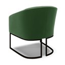 Ver imagem 5 de Cadeira Sala de Jantar Base Industrial Preto Kit 2 Stella Suede D03 - D'Rossi Cor Verde