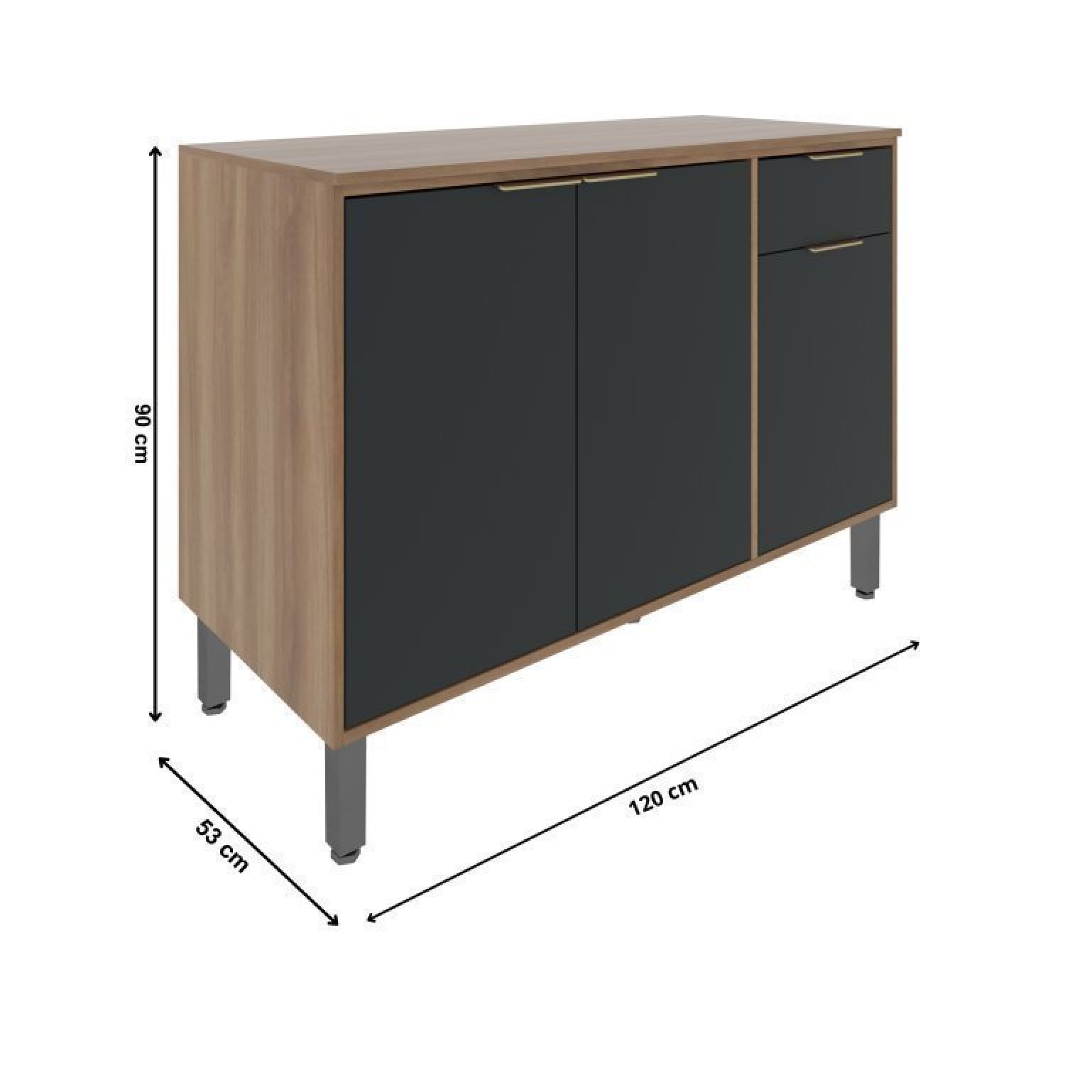 Cozinha Modulada 4 Peças 9 Portas 1 Gaveta Thalita  - 13